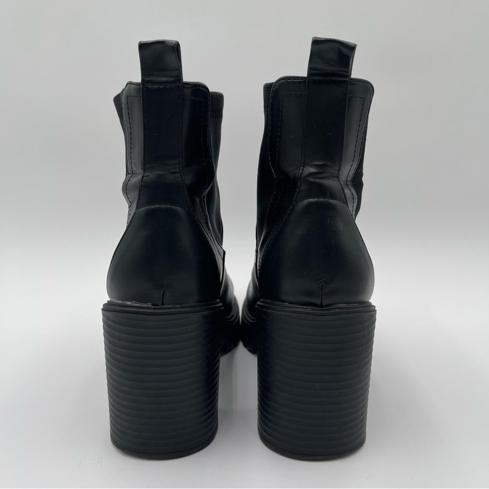 MADDEN GIRL Truffle Lug Chelsea Black Ankle Boots Women’s Sz 7 Chunky Y2K - Picture 4 of 14